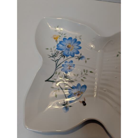 Lenox Butterfly Meadow Melamine Tray 9” Serving Platter Butterflies Flowers - Picture 2 of 7